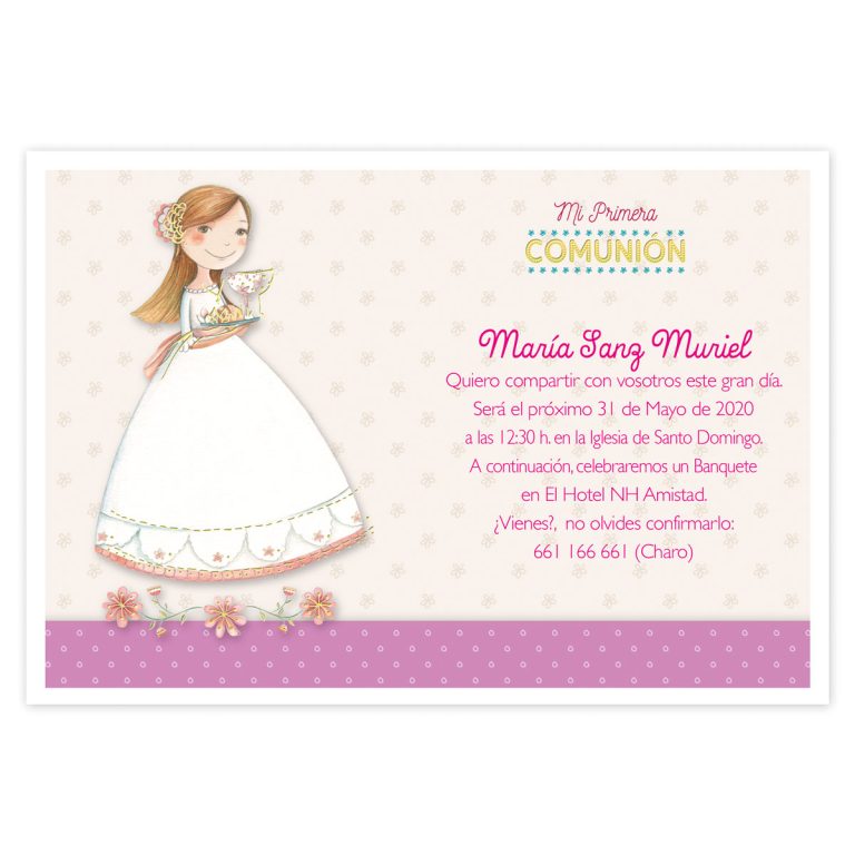 Pack Bolsa 20 Invitaciones + Sobre Rosa 413028