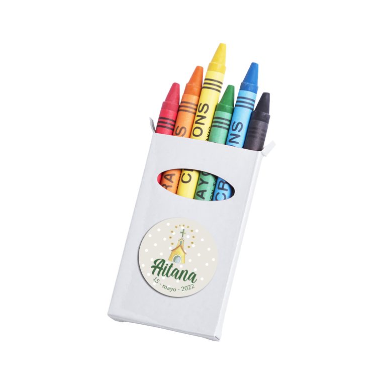CAJA 6 CERAS BLANCA 430113-BL