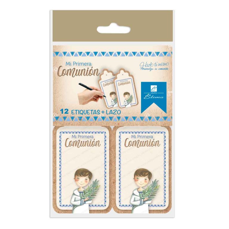 Pack Bolsa 12 Etiquetas + LAZO "Diy"