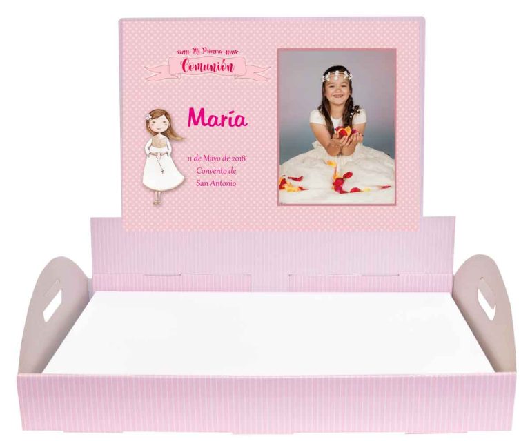 Bandeja Rosa Personalizada Foto