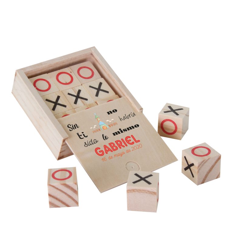 Juego Tres en Raya Estuche Madera